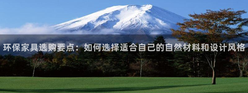 杏耀平台代理登录网址查询：环保家具选购要点：如何选择适合自己
